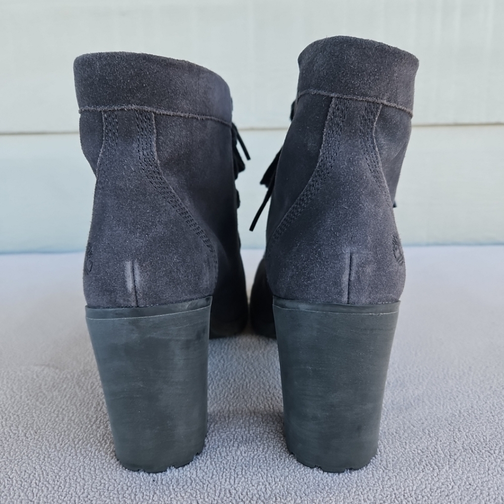 Timberland Allington Chukka Womens SZ 8 Heeled Bootie Chunky Ankle Grey A1HMF - Picture 7 of 12